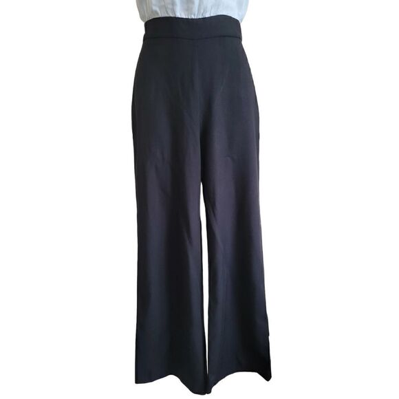 ABS By Allen Schwartz  Black and White Halter Back Jumpsuit Sz 0  NWT - Picture 5 of 10